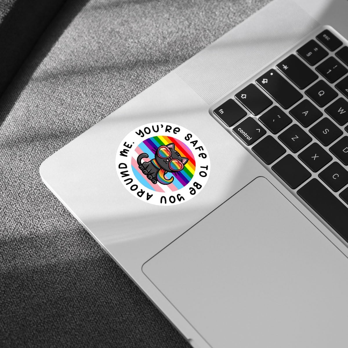 3 Pcs You're Safe to Be You Around Me Pride LGBTQ+ Flag Trans Colors Pride Month Lesbian Queer Bisexual Sticker for Laptop Phone Water Bottle Cars Phone Case Laptop 3"x3"