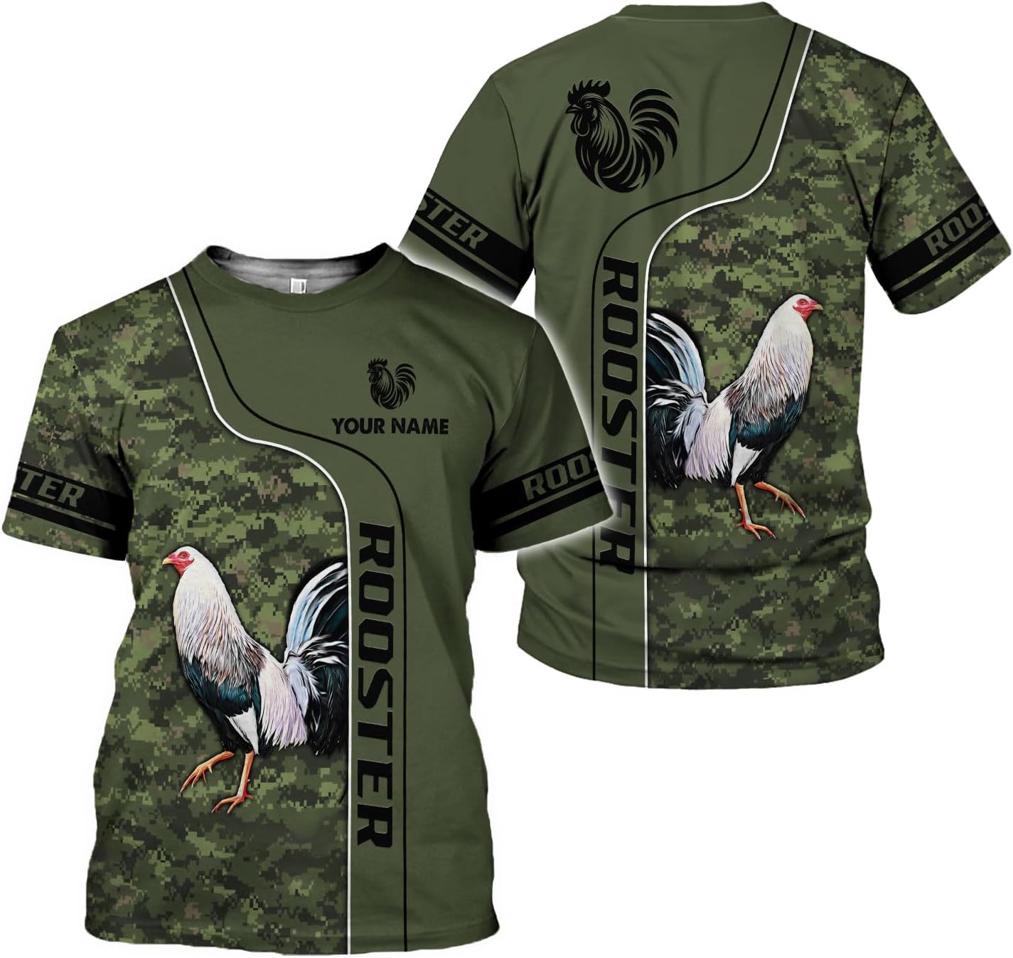 Mostefy Personalized Name Rooster Hoodie 3D, Gallos De Pelea, Chicken Sweatshirt, Chicken Hoodie for Men and Women S-5XL