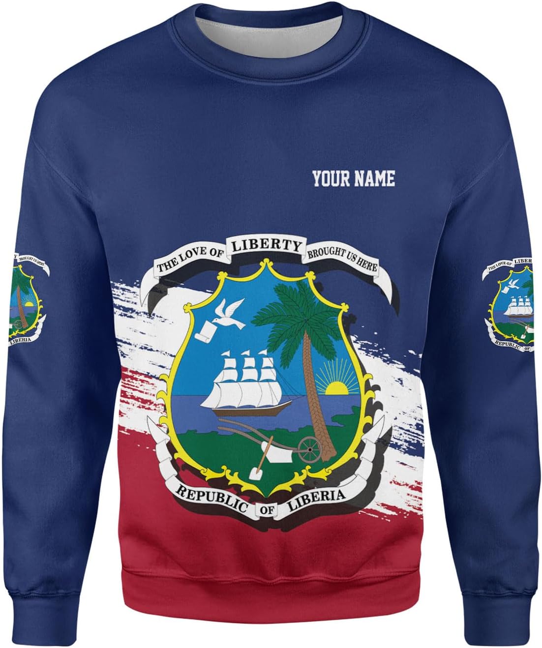 Royal Fight Personalized Liberia Shirts Liberian Pride Flag Shirt Liberia Flag Shirts Liberia Flag Gift T-Shirt for Men Women