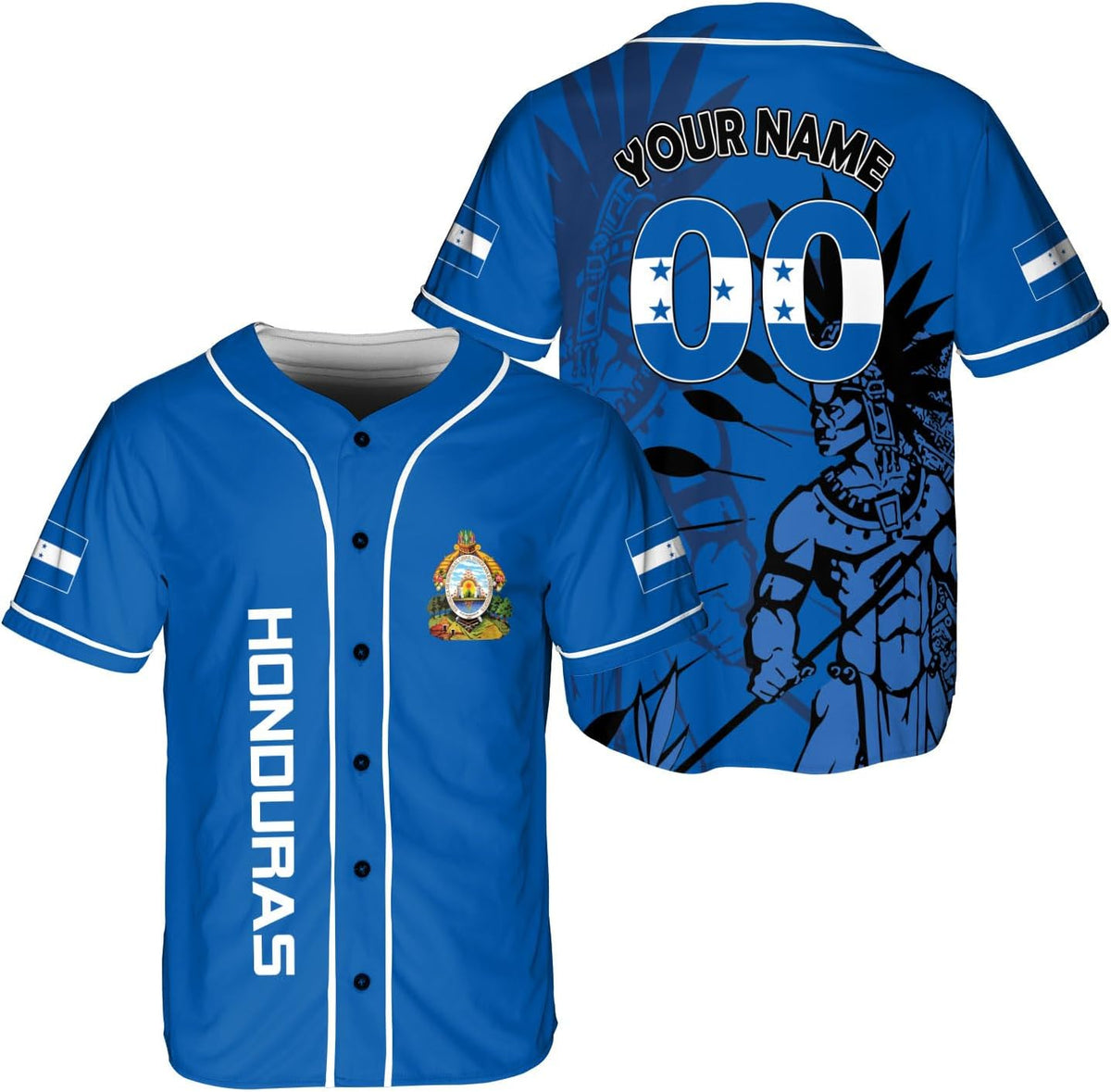Parvii Personalized Honduras Baseball Shirt, Honduras Camisa Hombre Jersey for Men & Women