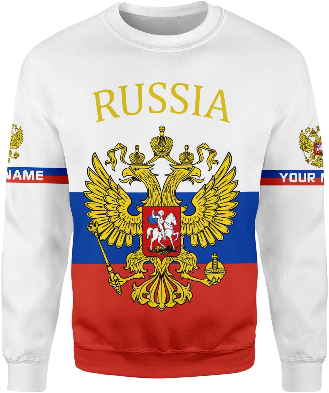 Personalized Russia Shirts Russian Shirt Russian Unisex Shirts Russia Flag Pride Shirts Russia Flag Coat of Arms Shirts