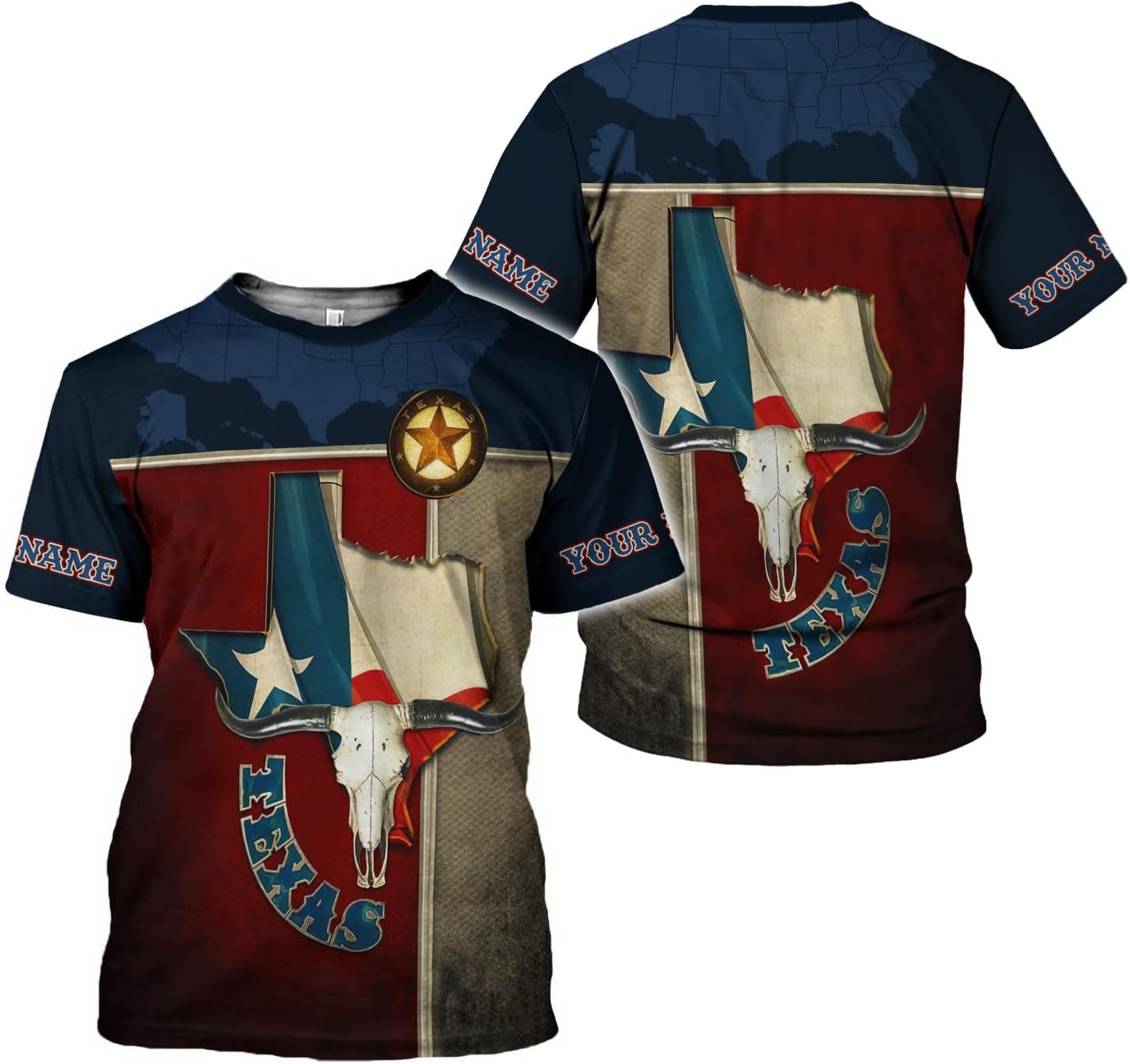 Mostprints Personalized Texas Flag Shirt and Map Dont Mess with Texas Customize Name Texas Shirts for Men Women Adult Size