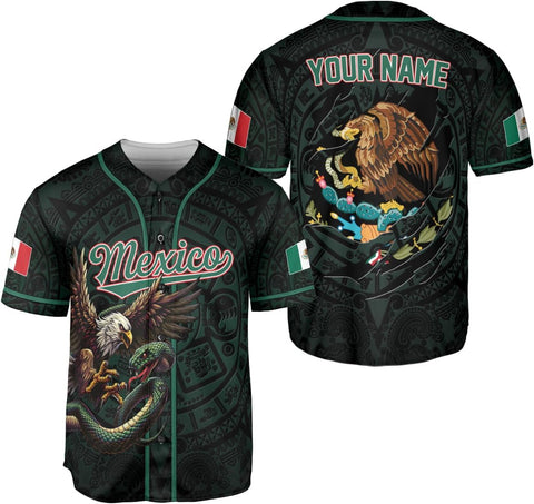 RoyalBro Personalized Mexico Baseball Jersey, Mexican Jersey for Men & Women, Mexican Flag Jersey, Mexico Shirt Camisa