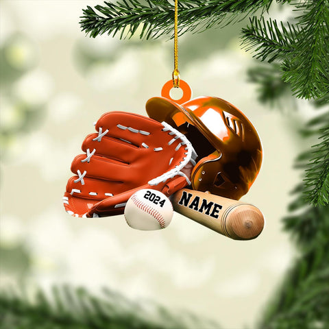 Personalized Softball Ornament Custom Name & Number Ornaments 2024 for Girl Coach Softball, Softball Gloves Ornament Custom, Softbal Ornament, Softball Ornament Softball Lover (Style 18)
