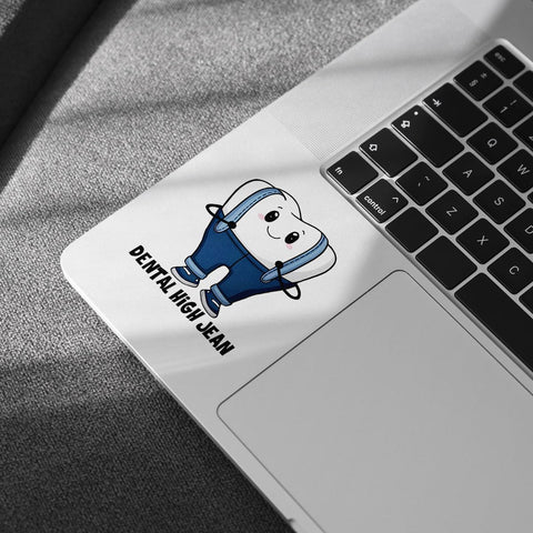 (3pcs) Dental High Jeans Sticker, Dental Hygiene Sticker, Teeth Sticker Gift for Dentist Sticker Die-Cut Waterproof Vinyl Sticker Laptop Water Bottle Window Phone Helmet