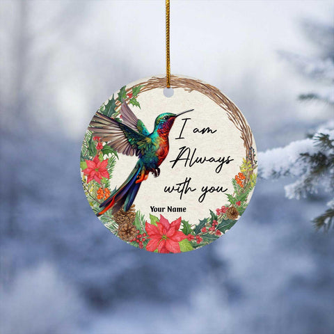 Personalized Hummingbird Ornaments for Christmas Tree 2024, Hummingbird Christmas 2024 Ornament, Bird Ceramic Ornament, Gifts for Bird Lovers (Bird 4)