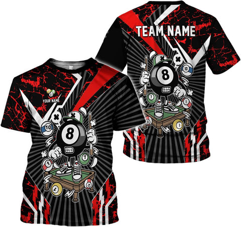 Ligthuy Personalized Name Billiard Shirts 3D, Billiards Shirt 8 Ball Billiard Shirt Custom Men's Pool Men Women1