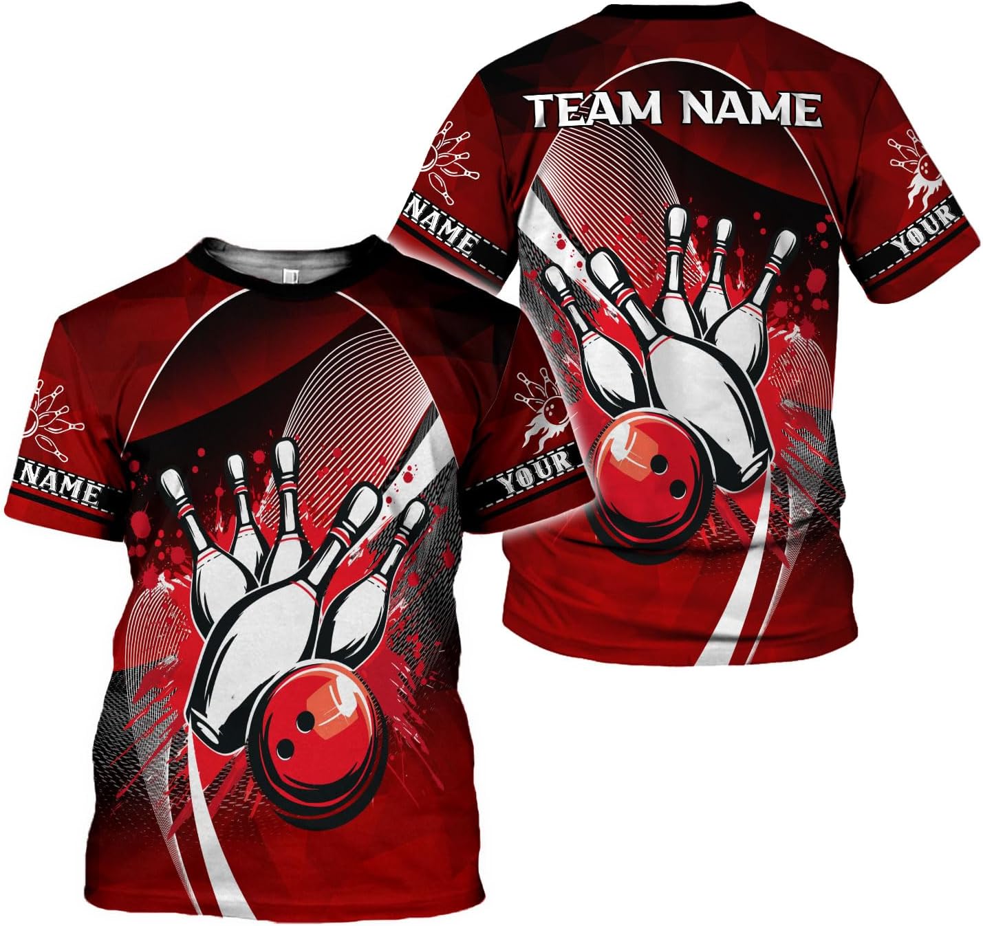 Rivelus Personalized Name Bowling Shirts for Men and Women 3D, Bowling Shirts for Team Bowling, Bowling Shirts Gift