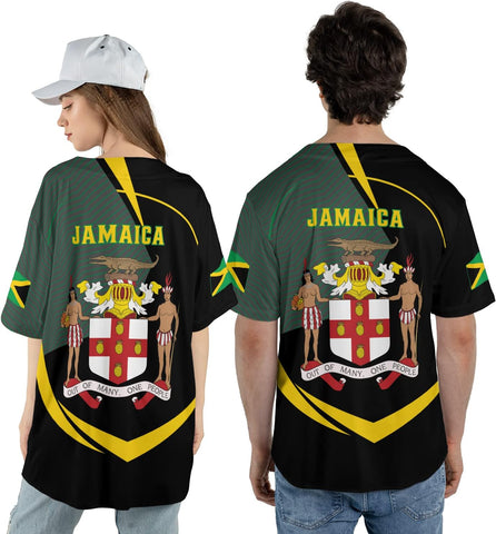 Leprints Personalized Jamaica Baseball Jersey Shirt, Custom Team Name Jamaican Baseball Jersey for Men, Women