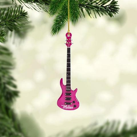Personalized Guitar Ornament, Electric Guitar Ornament, Guitar Christmas Ornaments 2024, Acoustic Guitar Christmas Ornament, Guitar Christmas Ornaments Guitarist Gift Musical Instruments Xmas (G6)