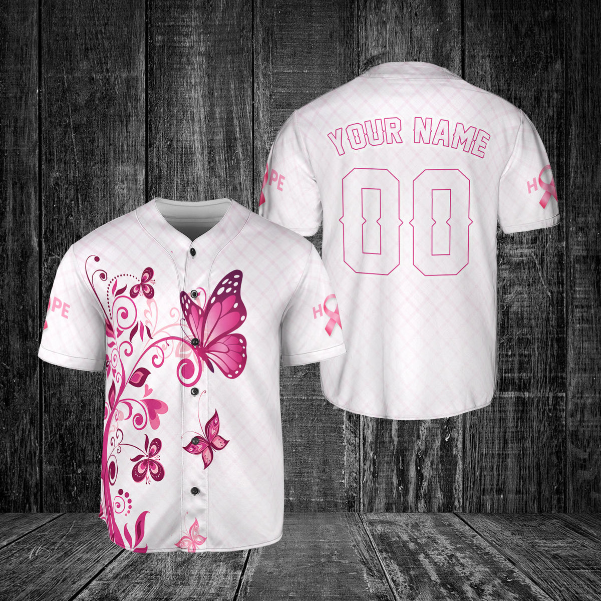 Personalized Name Number Breast Cancer Baseball Jersey, Breast Cancer Survivor Pride shirt for women men