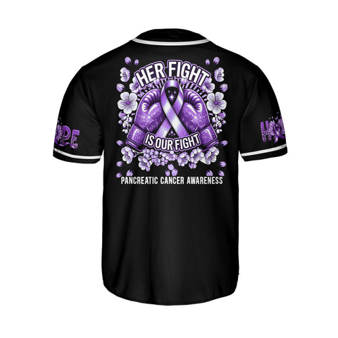 Personalized Name Pancreatic Cancer Jersey, Baseball Pancreatic Cancer Survivor Jersey