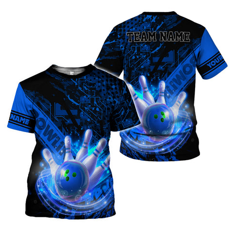 Personalized Bowling 3D Shirt for Men Women, Custom Name and Team Name Bowler Gift shirt, 3D All Over Printed Shirt