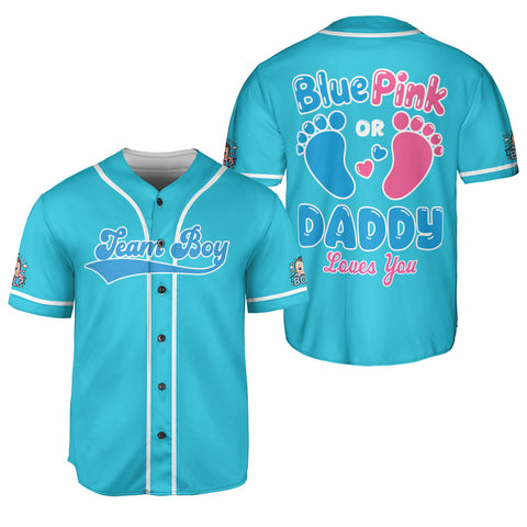 Baby Gender Reveal Baseball Jerseys, Team Girl Team boy Shirts for New Mom Dad, Unisex Baseball Jersey