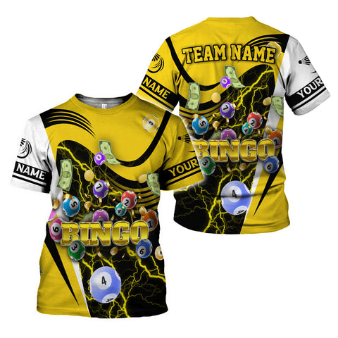Personalized Name Team Name 3D BINGO Shirt, Custom Bingo game Shirts for Team, Men Women unisex 3D shirt