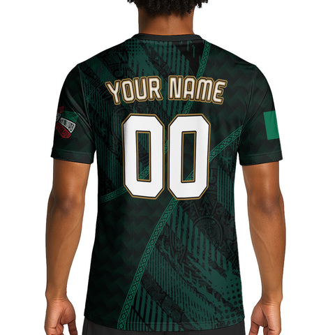 Personalized Mexican Soccer Jersey with Name Number, Men's Quick Dry Soccer Jersey, Football Uniforms for Team