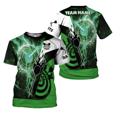 Personalized Dart 3D Shirts, Custom Name Team Dartboard Shirt for Men Women