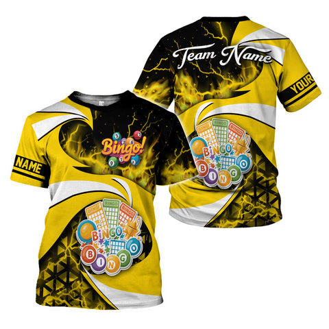 Custom Team Name and Name BINGO 3D Shirt for Men Women, Custom Bingo game Shirts for Team