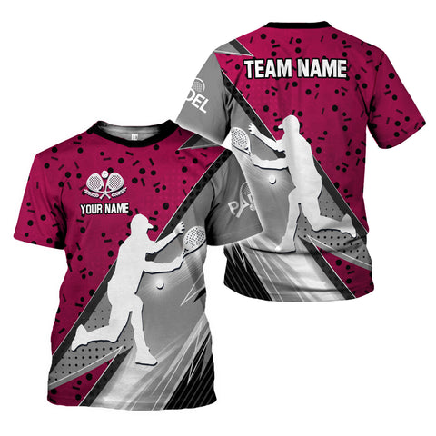 Personalized Team Name and Name PADEL 3D Shirt for Men Women, Custom Bingo game Shirts for Team