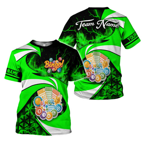 Custom Team Name and Name BINGO 3D Shirt for Men Women, Custom Bingo game Shirts for Team