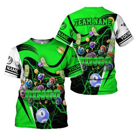Personalized Name Team Name 3D BINGO Shirt, Custom Bingo game Shirts for Team, Men Women unisex 3D shirt