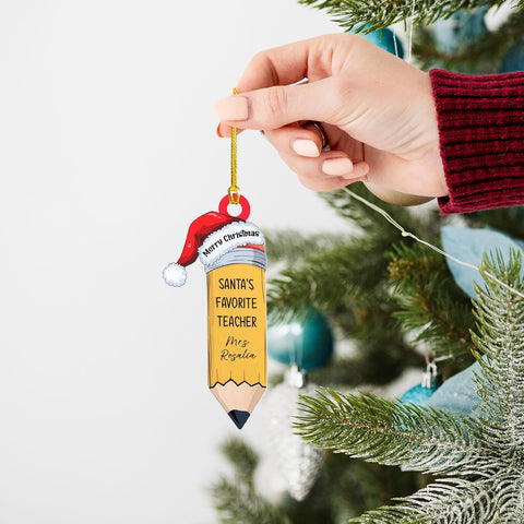 Personalized Teacher Ornament Teacher, Teacher Tree Ornaments, Christmas Ornaments for Teachers, Teacher Appreciation Ornaments, Funny Christmas Teacher Gift 2024 (ON770)
