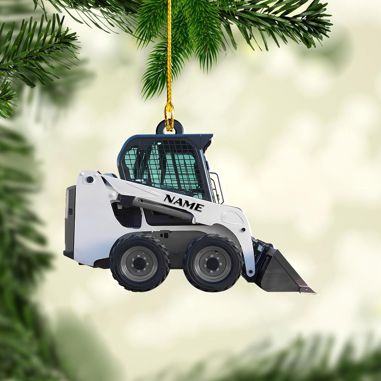 Artparel Skid Steer Loader Ornament Track Skid Steer Ornament Track Loader Ornaments for Christmas Tree Skid Steer Machine Ornaments 2024 Tractor Loader Xmas Ornament Gifts (SSL4)