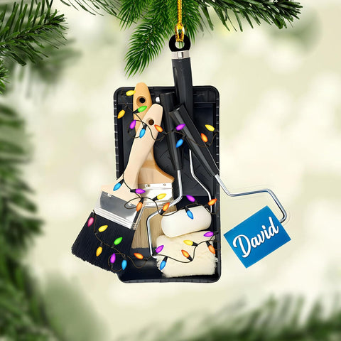 AOVL Personalized Painting Ornament, Artist Christmas Ornament, Drawing Ornament Gift, Painter Christmas Ornament, Painting Artist Ornament, Painting Tool Ornament Painter (Painting 12)