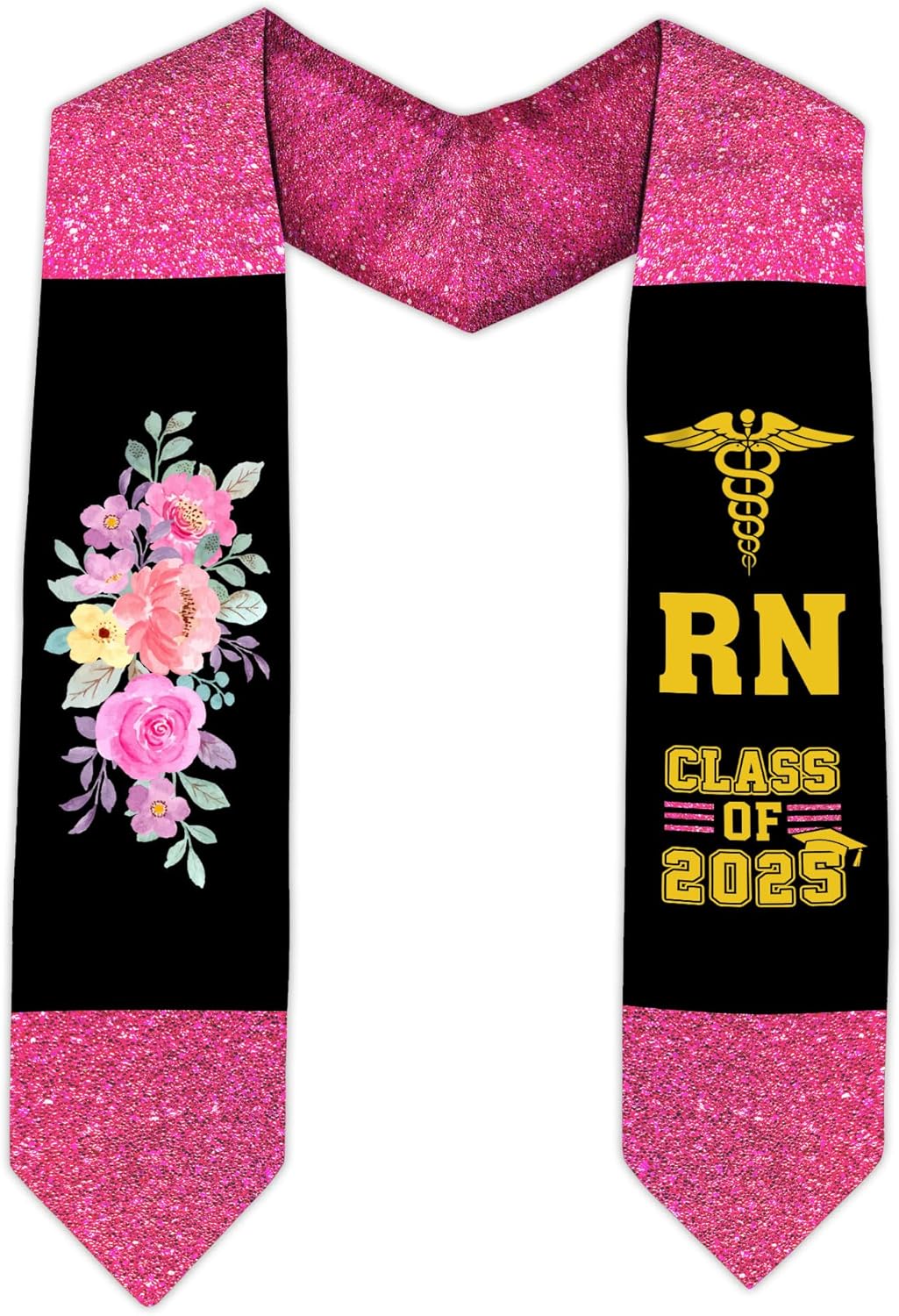 Pretyprints Custom Nurse Sash Graduation, RN Graduation Stole Gifts for Friends Nursing Student Senior Class Of 2025