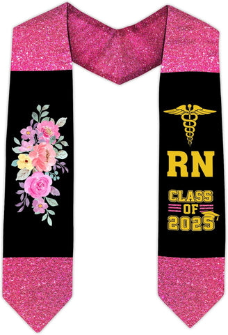 Pretyprints Custom Nurse Sash Graduation, RN Graduation Stole Gifts for Friends Nursing Student Senior Class Of 2025