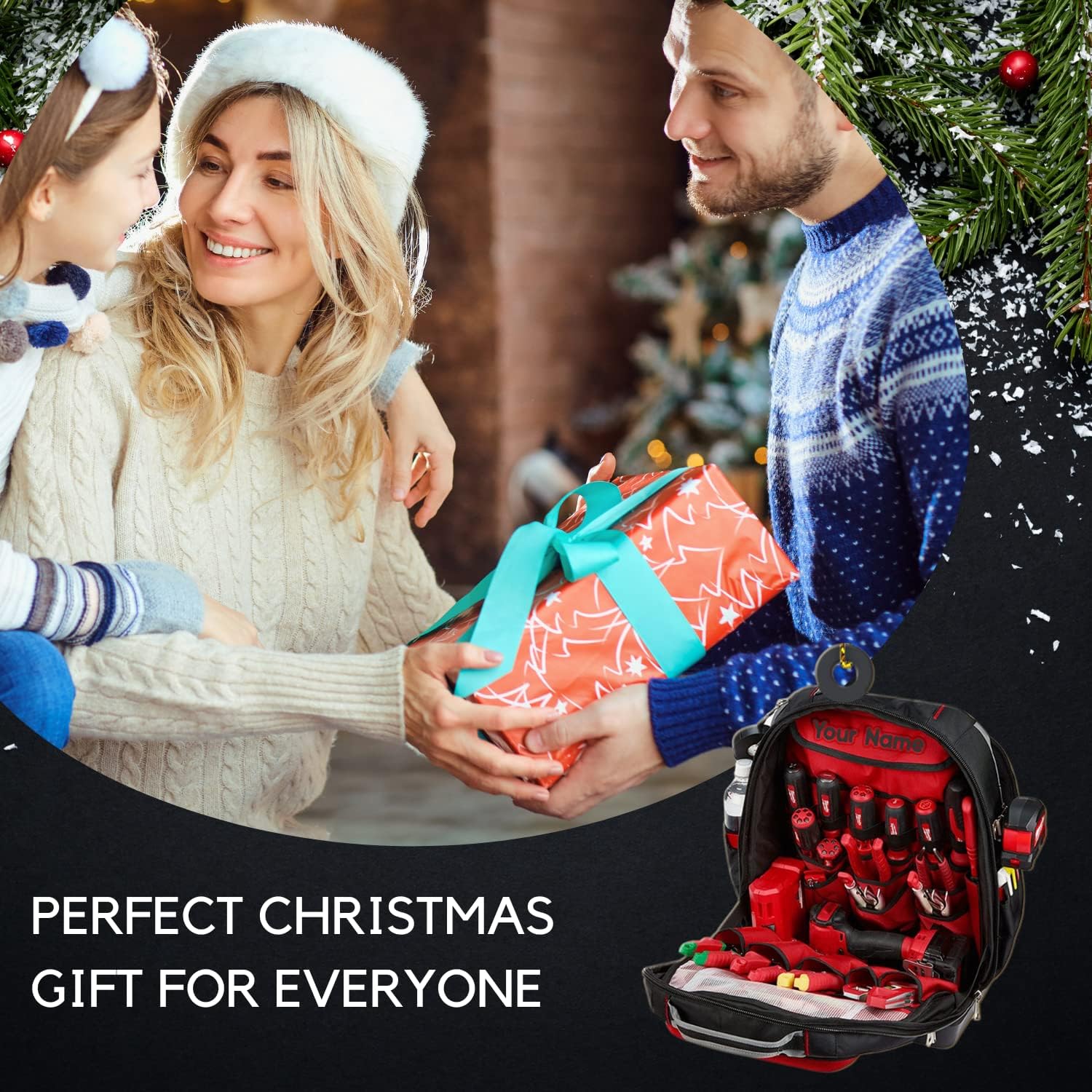 Artparel Personalized Electrician Ornament, Electrician Tool Bag Outfit Christmas Ornament, Electrician Gift Christmas Ornament, Gifts for Electrician Lovers, Electrician Outfit Christmas Ornament