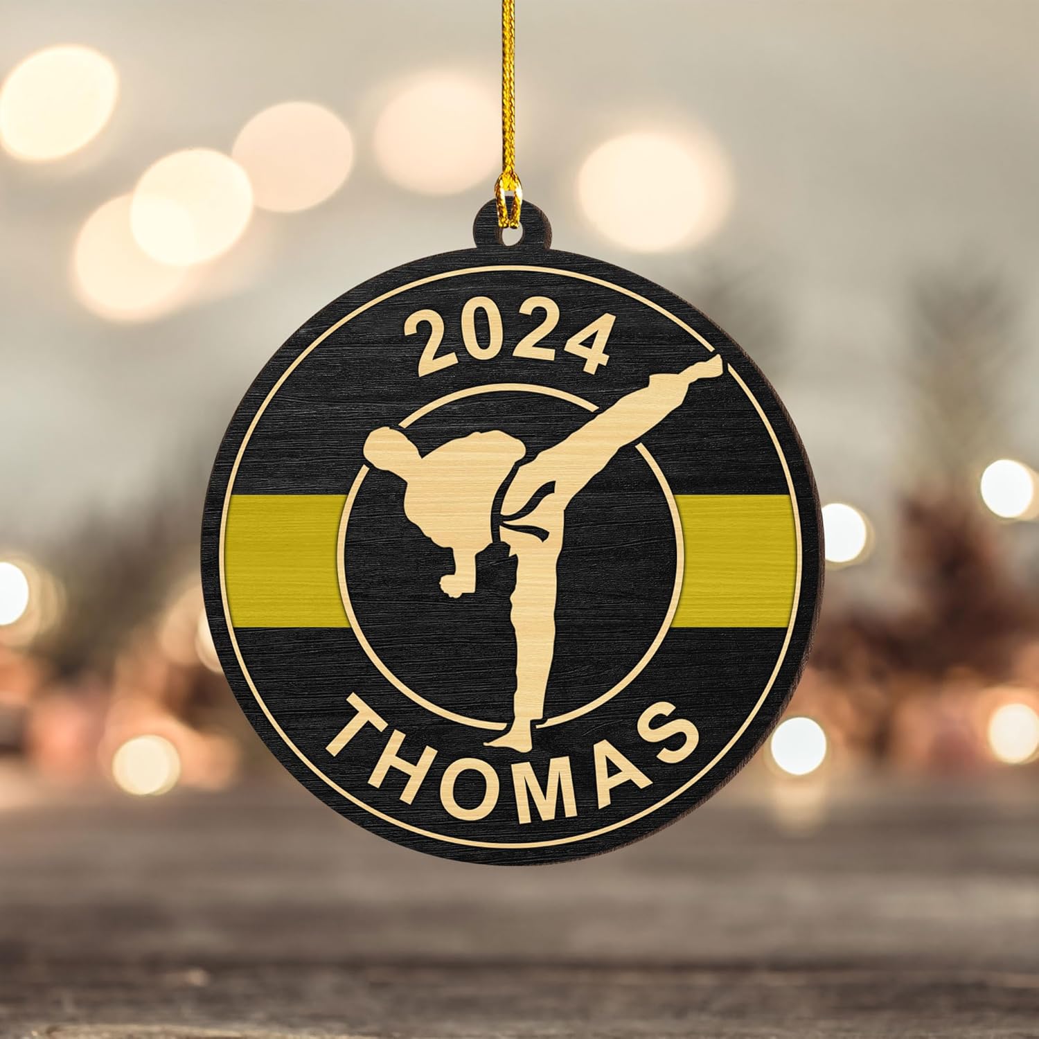 Artparel Personalized Karate Ornament Karate Uniform Ornaments Gifts for Karate Lovers Karate Gift Christmas Ornament 2023 Taekwondo Ornament Jiu Jitsu Ornament Gift for Karate (KRT10)