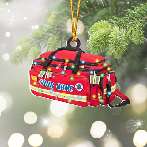 MAPrints Personalized EMS EMT Paramedic Christmas Ornament 2024, Custom EMS, EMT Uniforms Ornament, Medical Christmas Ornaments, EMS Star of Life EMT Paramedic Ornaments (NEMS 1)