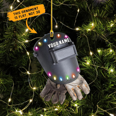 mostprints Personalized Welder Ornament, Custom Welder Ornaments Welding Ornaments Flat Two Sided Hanging Plastic Ornaments Welder Gift Christmas Ornament Hanging Decorations Ornament (WD4)