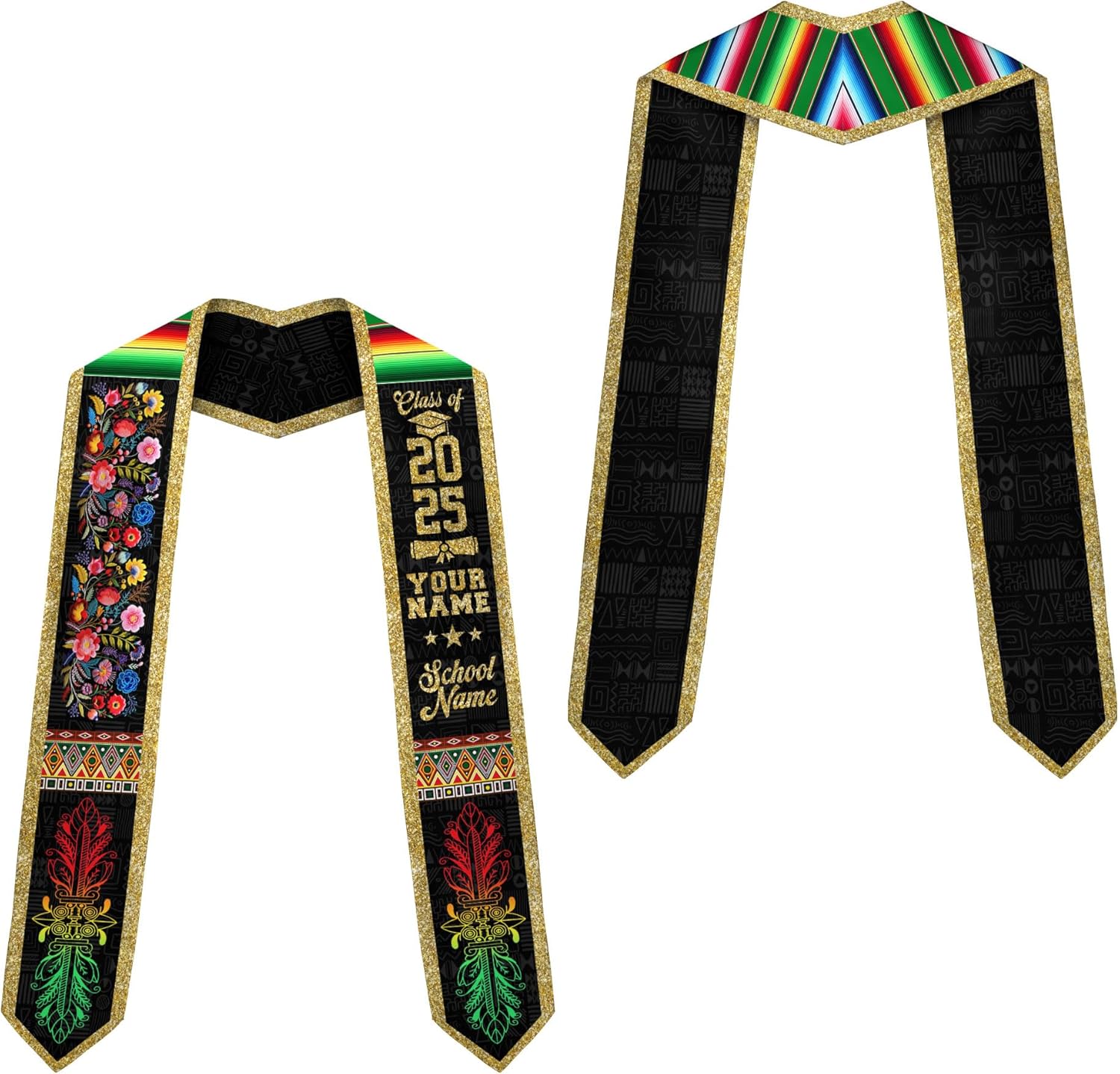 African American Graduation Sash, Graduation Stole Customize, African Graduation Sash, Graduation Stole Class of 2025