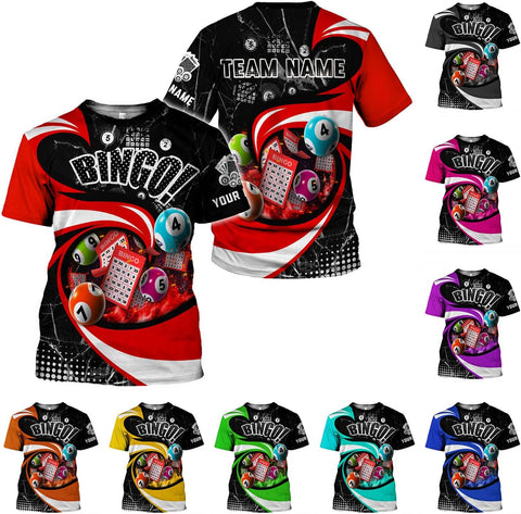 Custom Bingo Shirts for Women Bingo Lover Casino Players T-Shirt Funny Bingo Shirts Gifts Funny Bingo Player Game Lover Gift