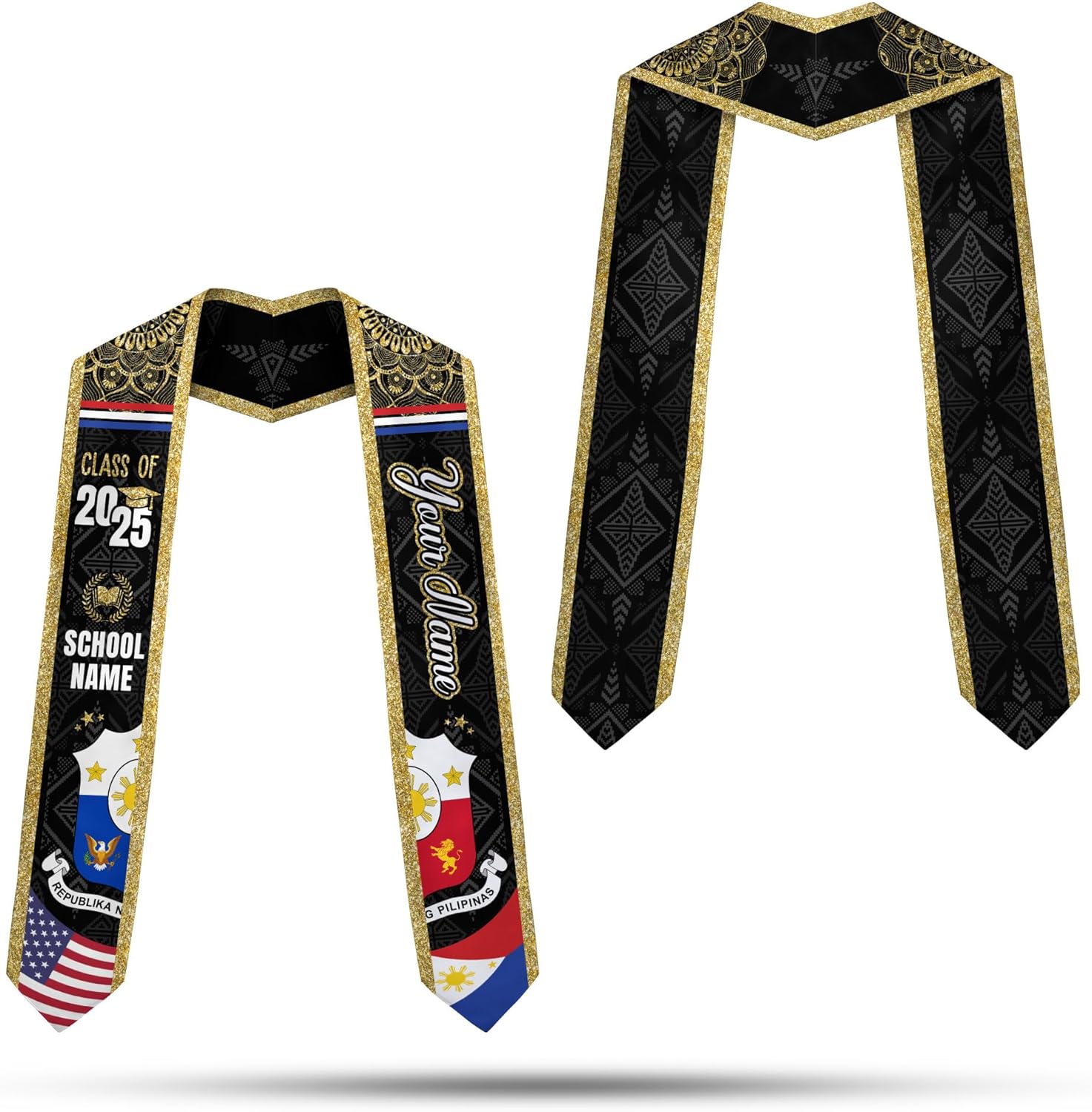 Customize Filipino Graduation Sash, Philippines Graduation Stole, Philippine Graduation Sash 2025