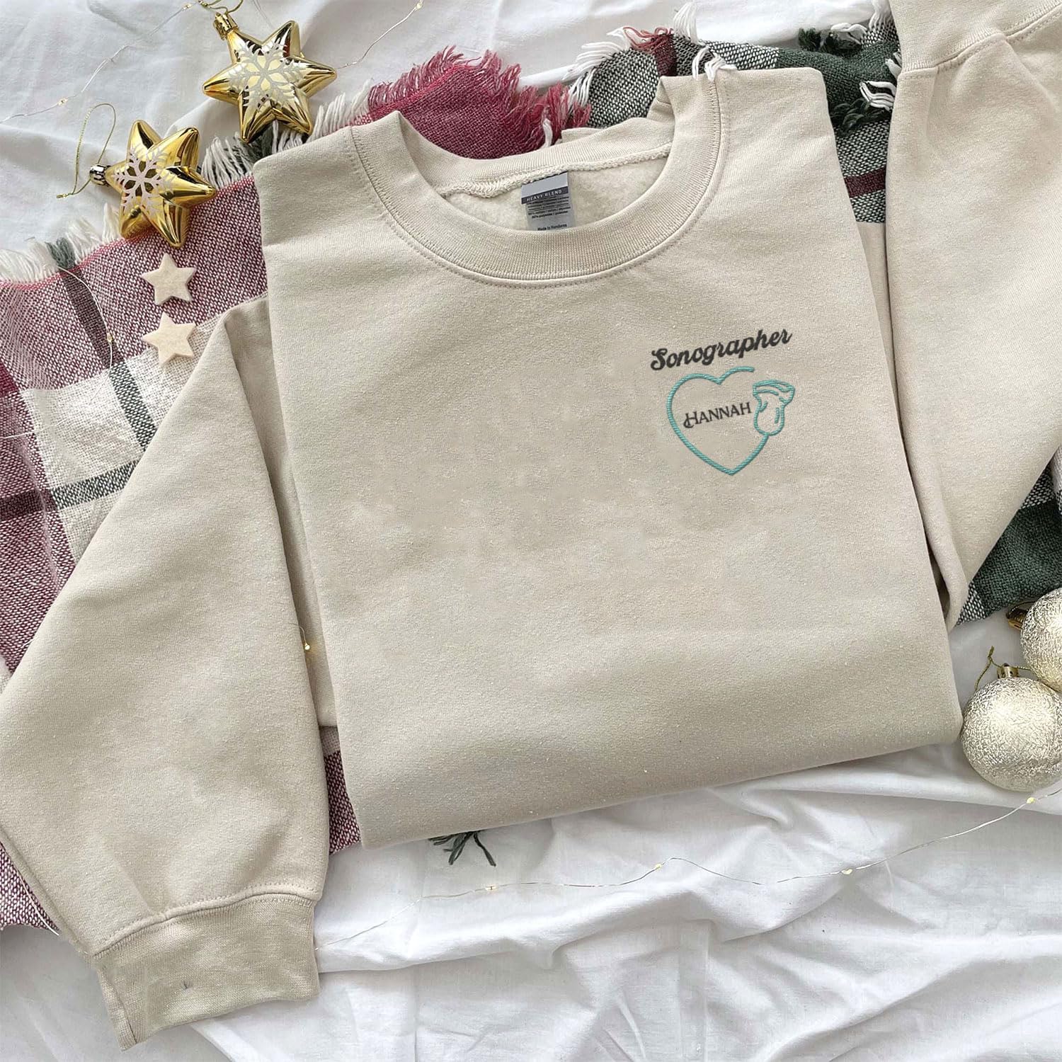 Custom Sonographer Embroidered Sweatshirt Ultrasound Tech Gifts For Women Sonography Technician Graduation Gift Sonographers
