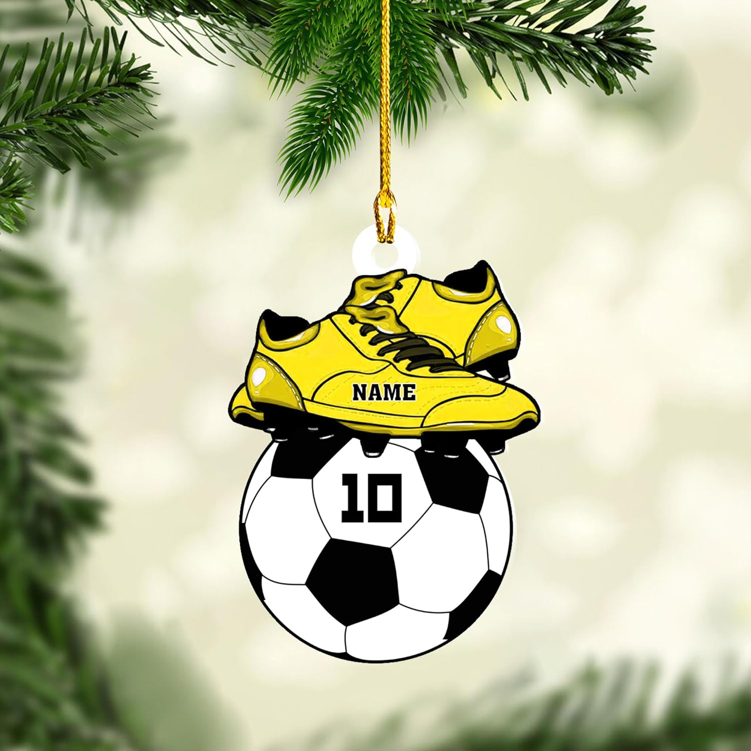 AOVL Personalized Soccer Player Ornament Soccer Christmas Xmas Ornament Soccer Christmas Xmas Ornament Gift for Soccer Players Soccer Lovers Soccer Players for Men Women (Soccer 4)