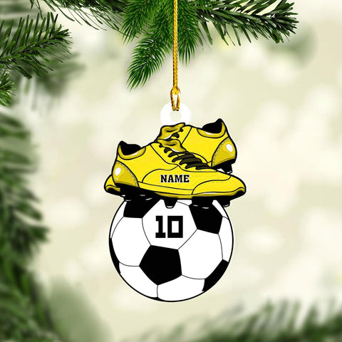 AOVL Personalized Soccer Player Ornament Soccer Christmas Xmas Ornament Soccer Christmas Xmas Ornament Gift for Soccer Players Soccer Lovers Soccer Players for Men Women (Soccer 4)