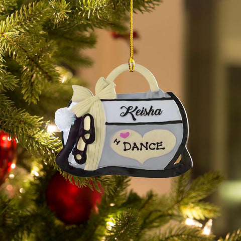 Ballet Dancer Ornament, Personalized Ballet Dancer Pointe Shoes with Christmas Light Shape Flat Ornament, Gifts for Ballet Lovers, Her, Friend, Ballet Christmas Ornament (Multi 15)