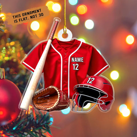 Mostefy Personalized Name Number Baseball Christmas Ornaments 2024, Baseball Ornaments for Christmas, Xmas, Gift Baseball Ornaments Pine Hanging (Multi 7)
