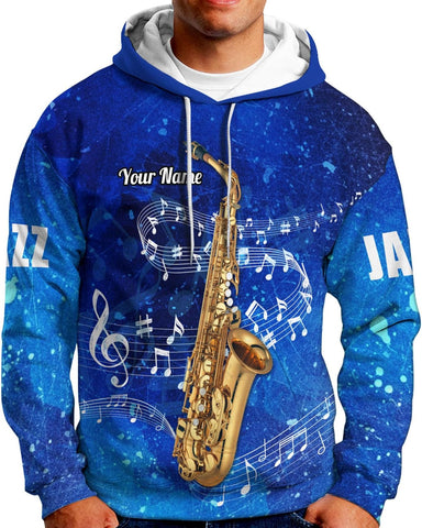 Mostprints Personalized Name Saxaphone Shirt 3D, Saxophone Shirt Gift, Saxophone Gifts Shirt for Men and Women S-5XL