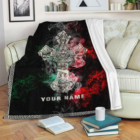 Personalized Name Mexico Blanket for Men and Women, Customized Mexico Blankets, Mexico Flag Mexican Flag Blanket Funny Gift Fuzzy Plush Soft Micro Fleece Sherpa Blanket Bed Throw (BLMX10)