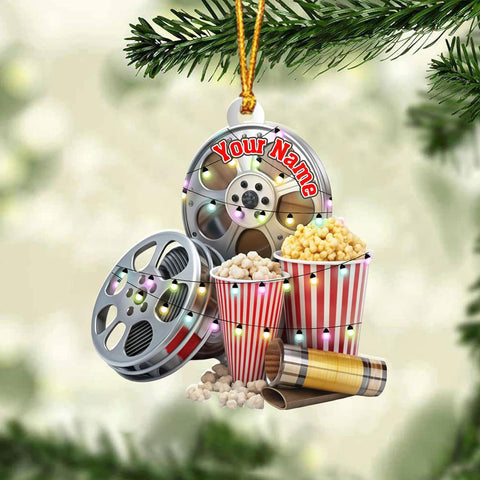 AOVL Personalized Film Clapboard Ornament Movie Clapper Christmas Ornaments Film Clapboard Ornament Film Clapper Ornament Director Clapboard Christmas Ornament Movie Clapperboard Theater (FilmH11)