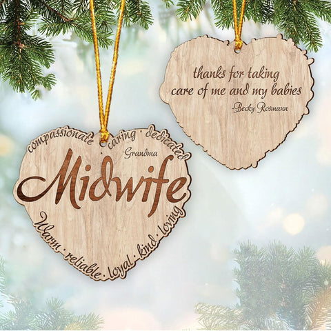 MAPrints Personalized Obstetrician Or Midwife Christmas Ornament, Midwife Christmas Ornament, Thank You Gift for Midwife Ornament, Midwife Retirement Ornament, Midwife Appreciation Gift (MW 1)