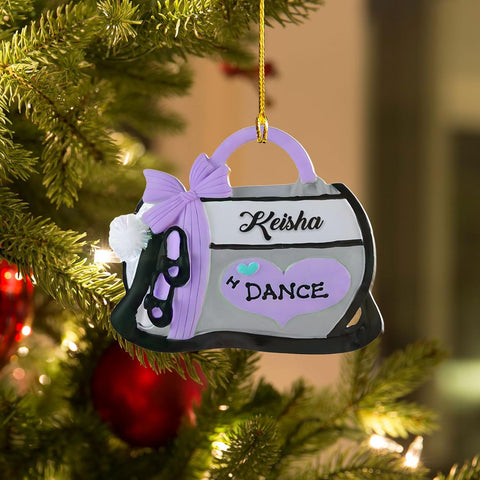 Ballet Dancer Ornament, Personalized Ballet Dancer Pointe Shoes with Christmas Light Shape Flat Ornament, Gifts for Ballet Lovers, Her, Friend, Ballet Christmas Ornament (Multi 15)