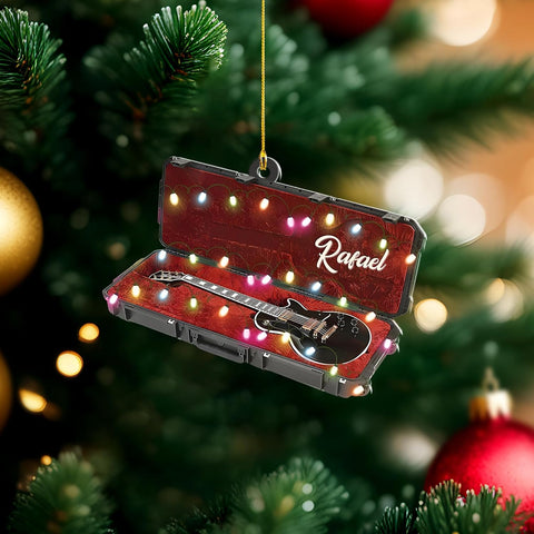 Personalized Guitar Ornament, Electric Guitar Ornament, Guitar Christmas Ornaments 2024, Acoustic Guitar Christmas Ornament, Guitar Christmas Ornaments Guitarist Gift Musical Instruments Xmas (G1)