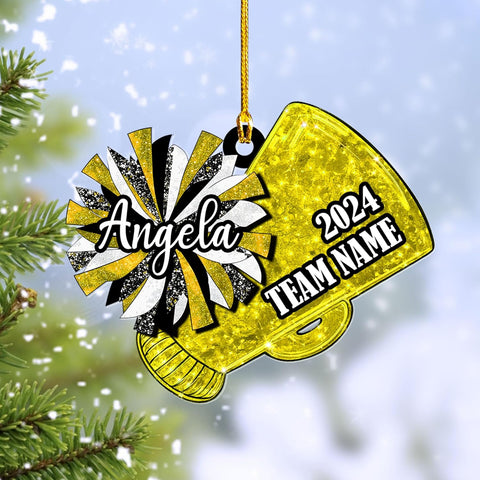 MoonArt Personalized Cheerleader Ornaments Cheerleader Cheerleading Lovers Ornaments Cheerleading Ornament Gift for Cheerleader Christmas 2023 Cheer Cheerleader Ornaments Xmas (1, CLD8)