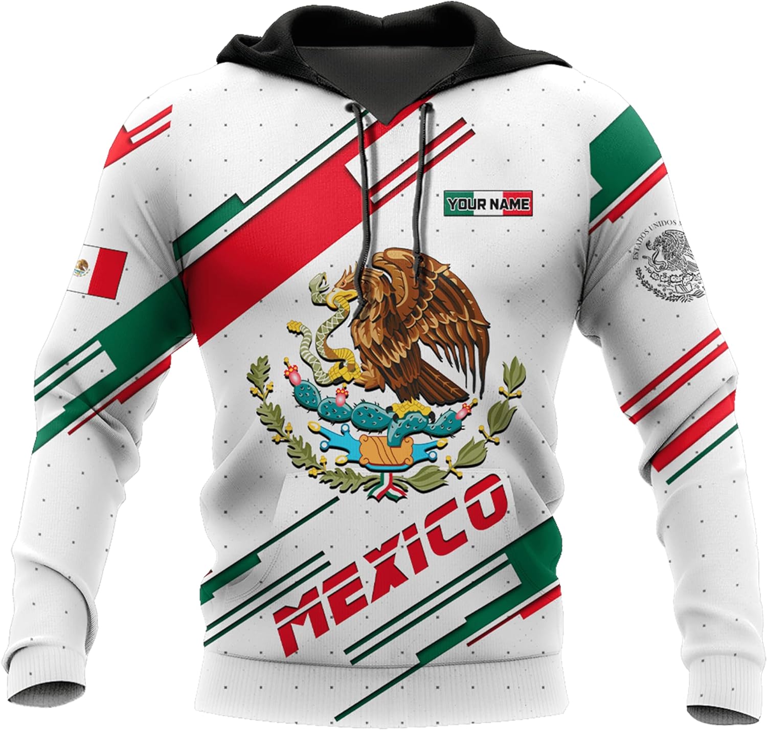 Personalized Mexico Line Dot, Mexico Hoodie, Custom Name Mexico Hoodies for Men Unisex Hoodie, T Shirt, Zip Up Hoodie, Sweatshirt for Men AD1045 Multicolor